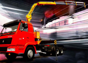 Efektif 5T Knuckle Boom Truck Mounted Crane Lifting Untuk Pekerjaan Lansekap