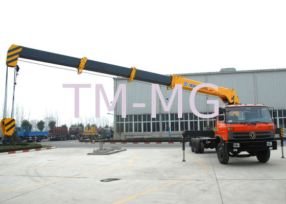 Hidraulik 12 ton Cargo Lorry-Mounted Crane Dengan Telescopic Boom