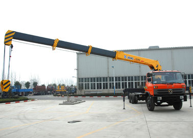 Hidraulik 12 ton Cargo Lorry-Mounted Crane Dengan Telescopic Boom